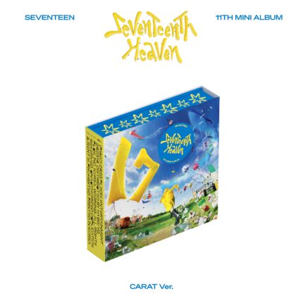 SEVENTEEN - SEVENTEENTH HEAVEN Carat Version Plongez dans l’univers vibrant de SEVENTEEN avec leur 11ème mini-album, SEVENTEENTH HEAVEN! Ce projet captivant vous invite à célébrer le festival de SEVENTEEN avec des sons enjoués, notamment le titre entraînant God of Music. La version Carat inclut un membre aléatoire parmi les talents de S.COUPS, JEONGHAN, JOSHUA, JUN, HOSHI, WONWOO, WOOZI, THE 8, MINGYU, DK, SEUNGKWAN, VERNON et DINO, apportant une touche personnelle à votre collection. Ne manquez pas cette expérience musicale éclatante !